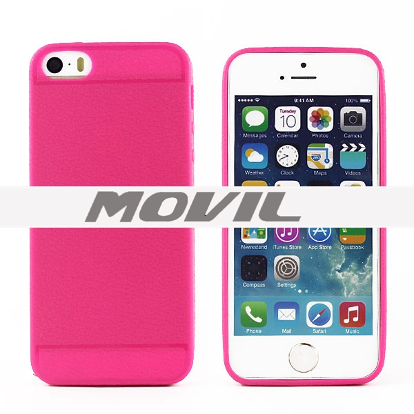 NP-2352 Ultra delgado transparente TPU funda para iPhone 5s-0